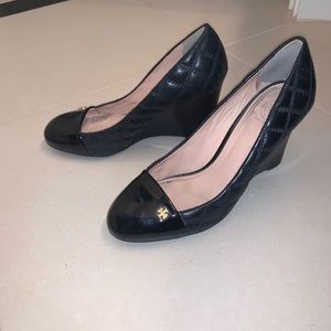 Tory Burch wedge rounded toe heels - sz 8.5